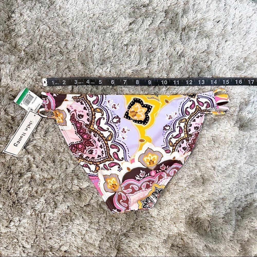 Hula Honey Bikini Lightly Padded Halter Tie-back + Matching Bottoms Size L NWT - Picture 9 of 16